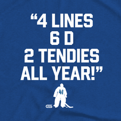 4 Lines, 6 D, 2 Tendies, All Year T-Shirt